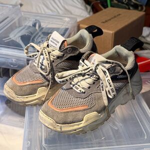 Zadig & Voltaire Gray and Tan leather chunky Sneakers